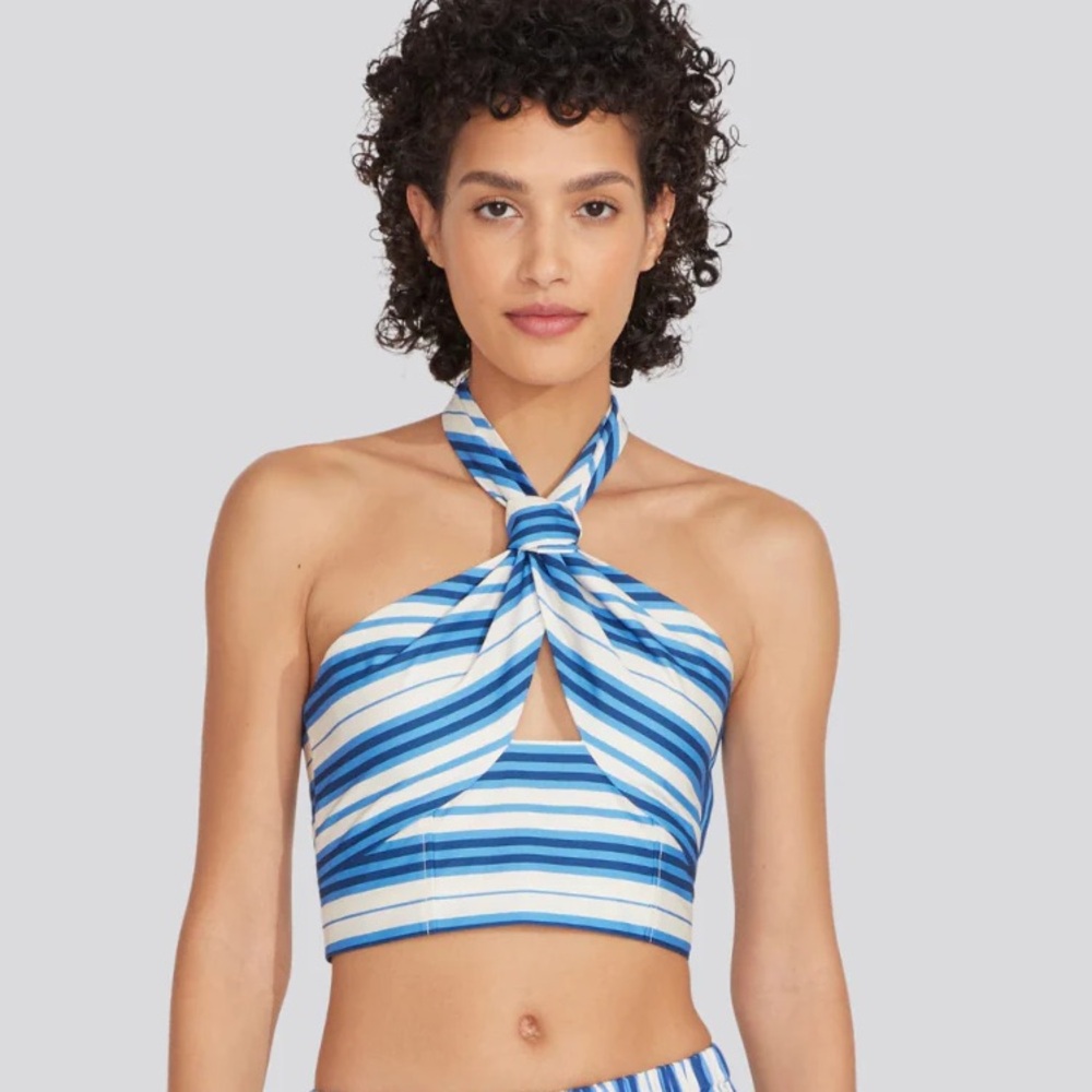 NWT Solid & Striped Naomi Top Blue Stripe M